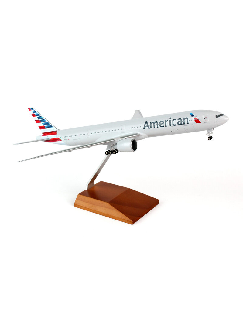 SKYMARKS SKR5041 SKYMARKS AMERICAN 777-300 1/200 W/GEAR & WOOD STAND