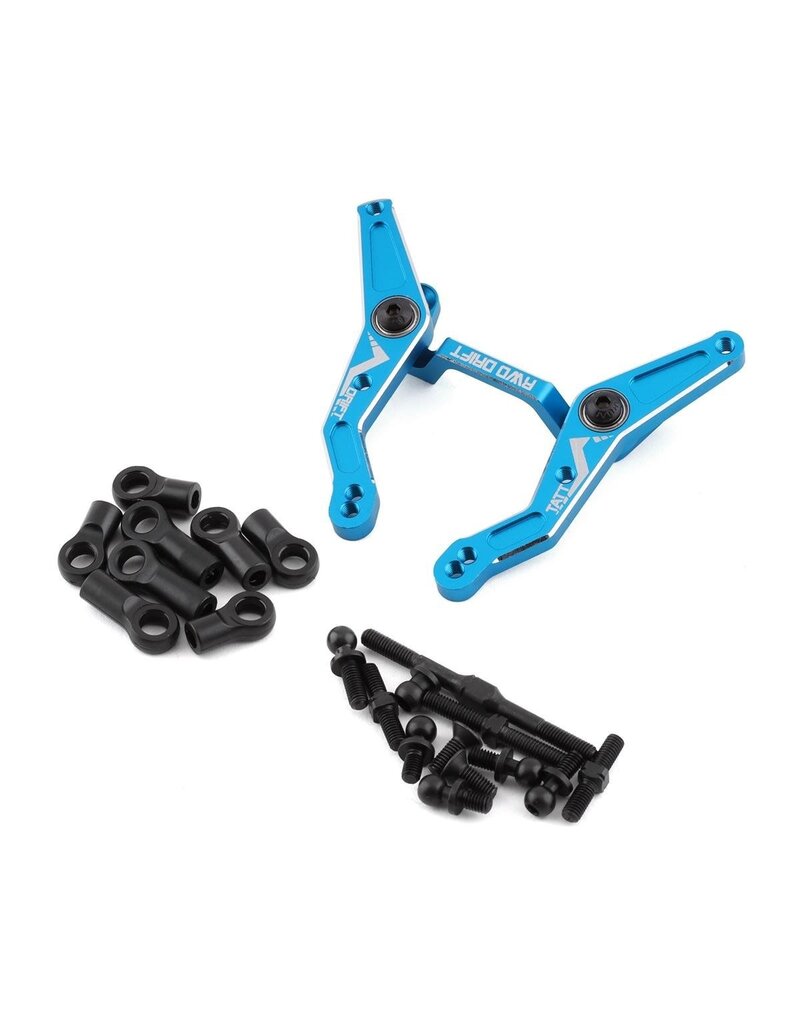 YEAH RACING YEA-TATT-014BU TAMIYA TT-02 RWD ALUMINUM STEERING RACK (BLUE)