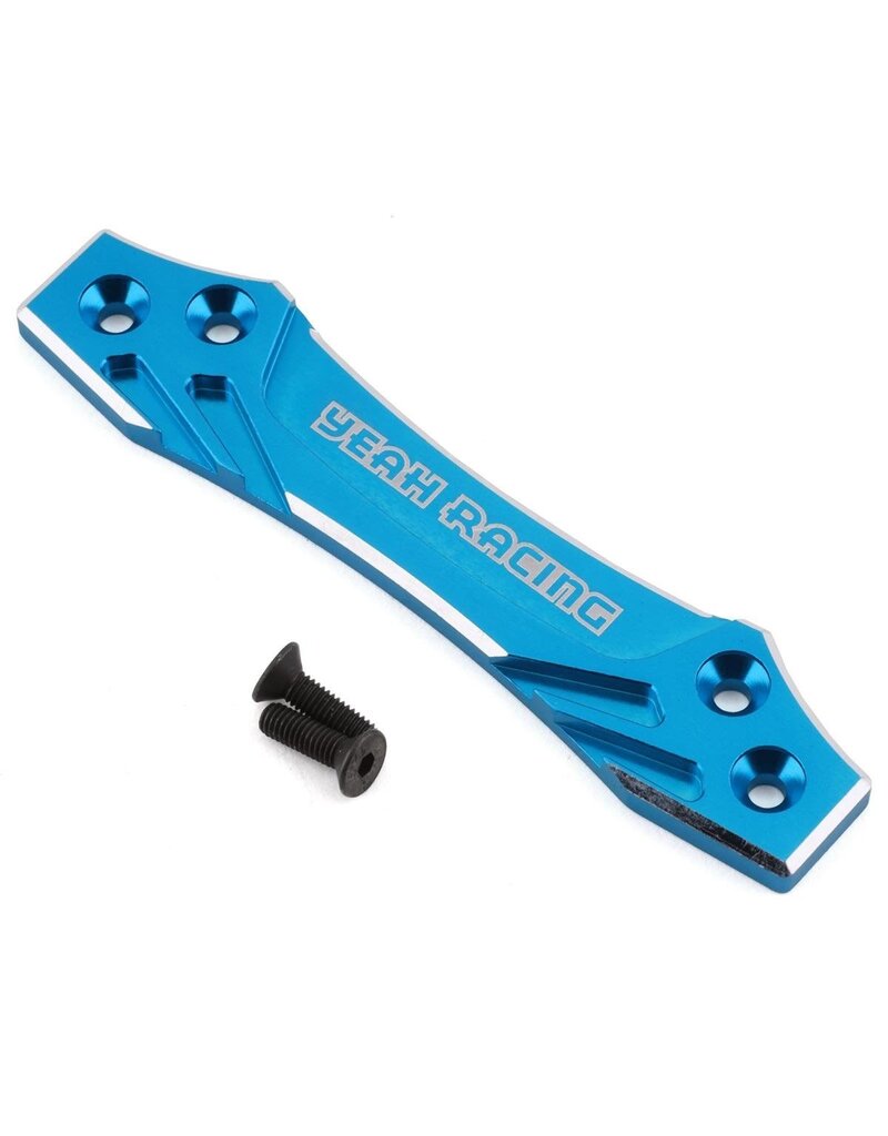 YEAH RACING YEA-TT02-040V2BU TAMIYA TT-02 ALUMINUM FRONT BUMPER PLATE (BLUE)