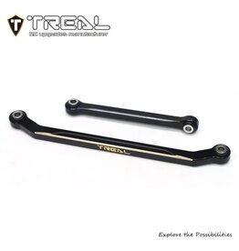 TREAL TRLX0048D6EMJ REDCAT ASCENT-18 BRASS FRONT STEERING LINK SET 13.1G: BLACK (2)