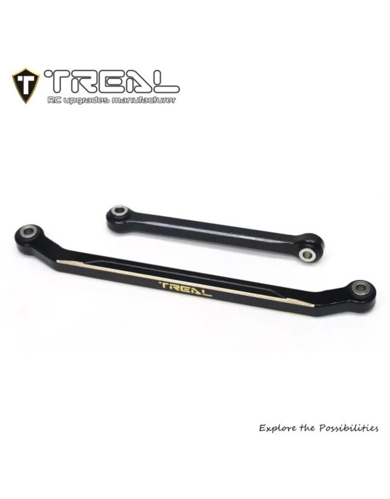 TREAL TRLX0048D6EMJ REDCAT ASCENT-18 BRASS FRONT STEERING LINK SET 13.1G: BLACK (2)