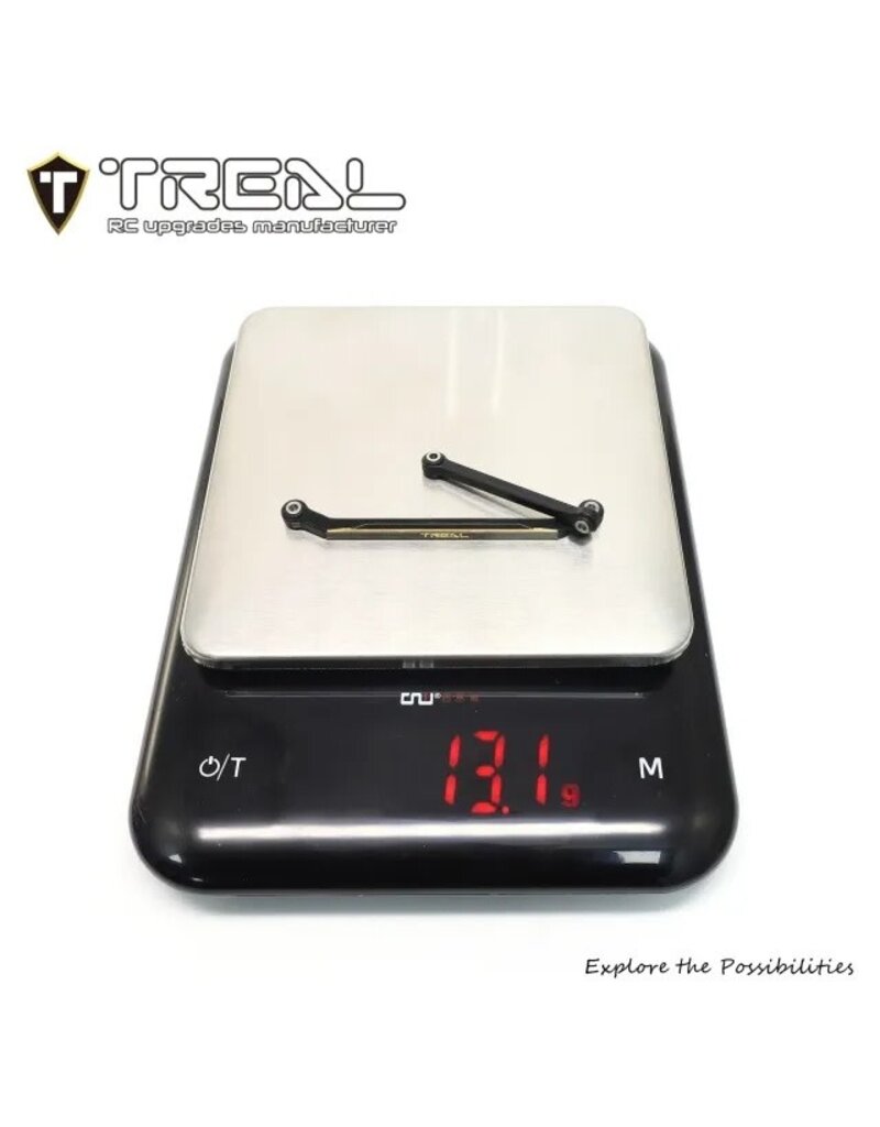 TREAL TRLX0048D6EMJ REDCAT ASCENT-18 BRASS FRONT STEERING LINK SET 13.1G: BLACK (2)
