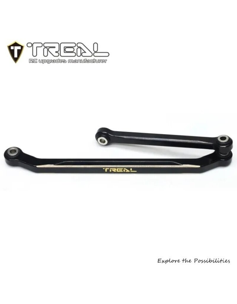 TREAL TRLX0048D6EMJ REDCAT ASCENT-18 BRASS FRONT STEERING LINK SET 13.1G: BLACK (2)