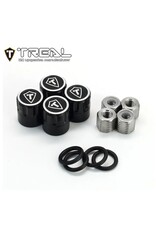 TREAL TRLX003KINOAN 1.9" SCALE 4MM WHEEL CENTER CAPS: BLACK (4)