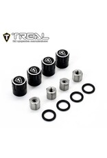 TREAL TRLX003KINOAN 1.9" SCALE 4MM WHEEL CENTER CAPS: BLACK (4)