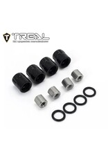 TREAL TRLX003KINOAN 1.9" SCALE 4MM WHEEL CENTER CAPS: BLACK (4)