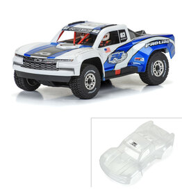 PROLINE RACING PRO367517 1/16 PRE-CUT 2019 CHEVY SILVERADO TROPHY TRUCK BODY FOR ARRMA GROM: CLEAR