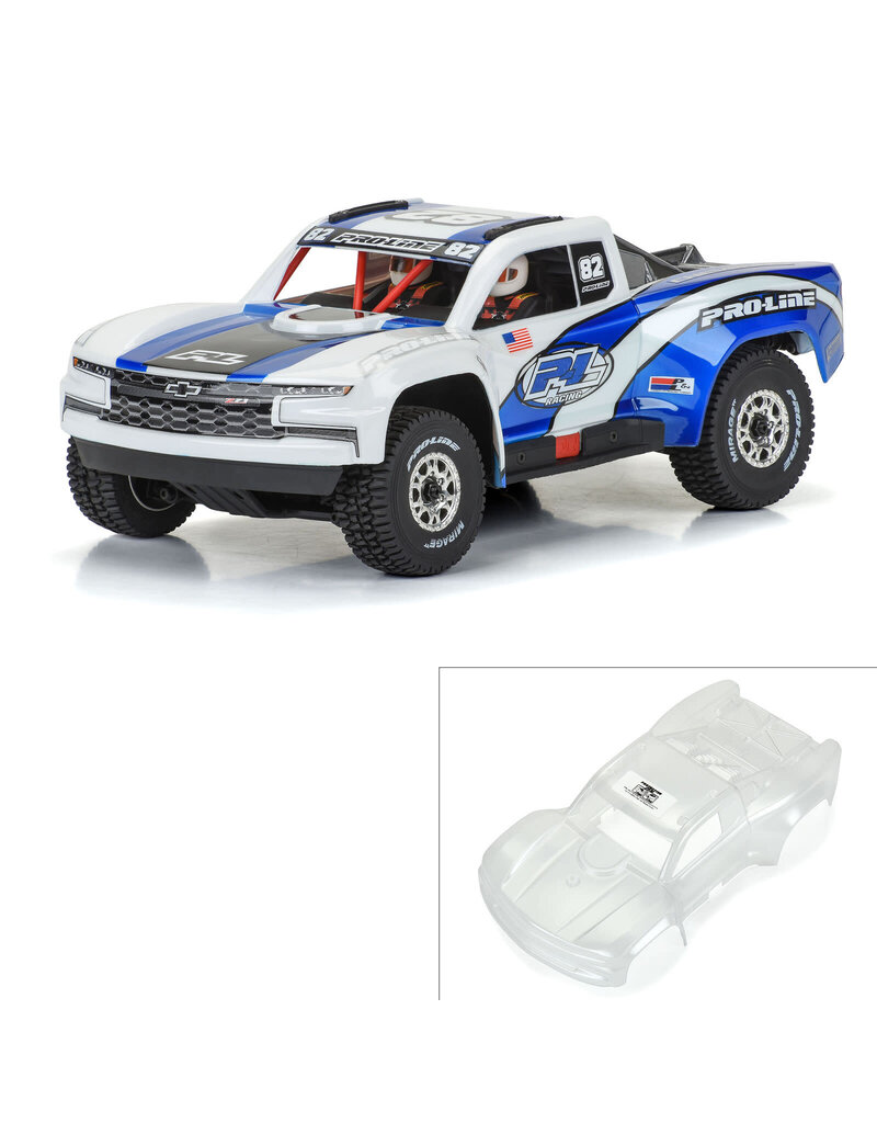 PROLINE RACING PRO367517 1/16 PRE-CUT 2019 CHEVY SILVERADO TROPHY TRUCK CLEAR BODY: GROM