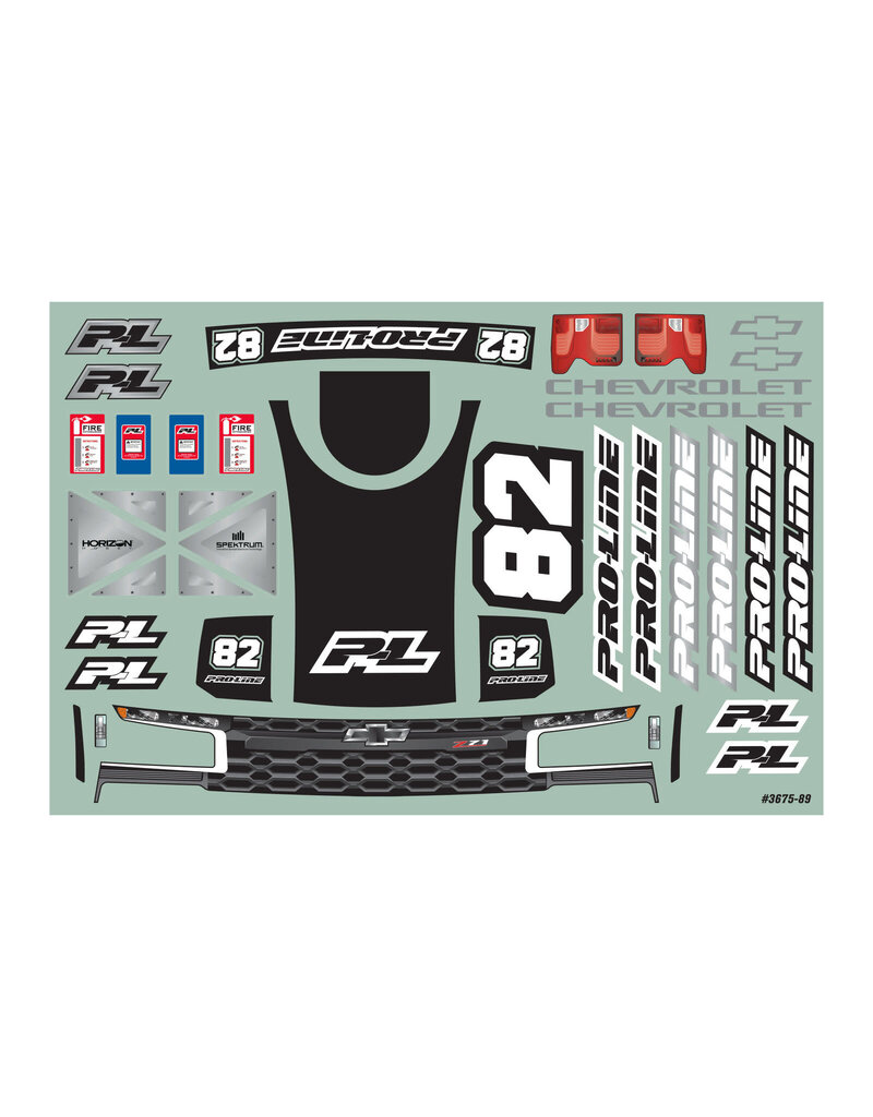 PROLINE RACING PRO367517 1/16 PRE-CUT 2019 CHEVY SILVERADO TROPHY TRUCK CLEAR BODY: GROM