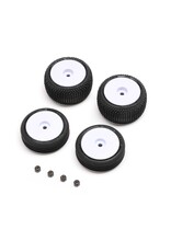 LOSI LOS-1763 MICRO-B PRE-MOUNTED TIRES: WHITE (4)