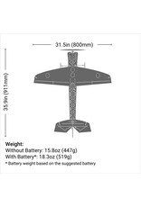 E-FLITE EFL02950 4-SITE 3D FF (FLAT FOAMY) 800MM BNF BASIC WITH AS3X AND SAFE SELECT