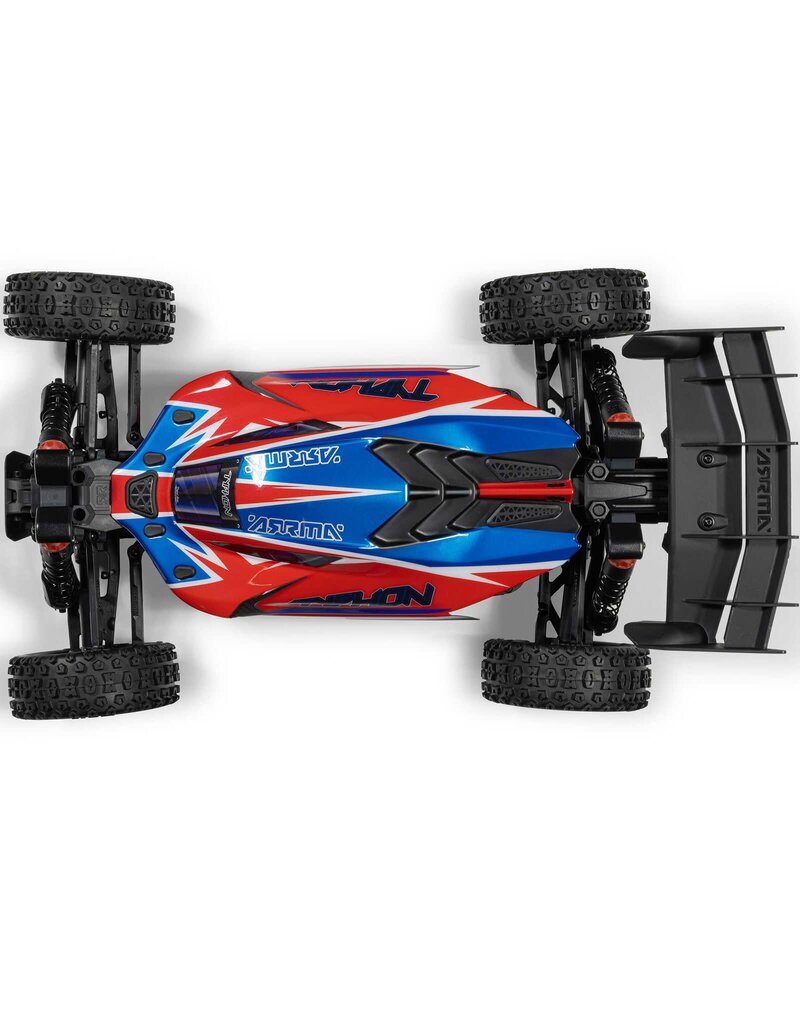 ARRMA ARA4206V4T3 1/8 TYPHON 4X4 RTR BRUSHED BUGGY, RED