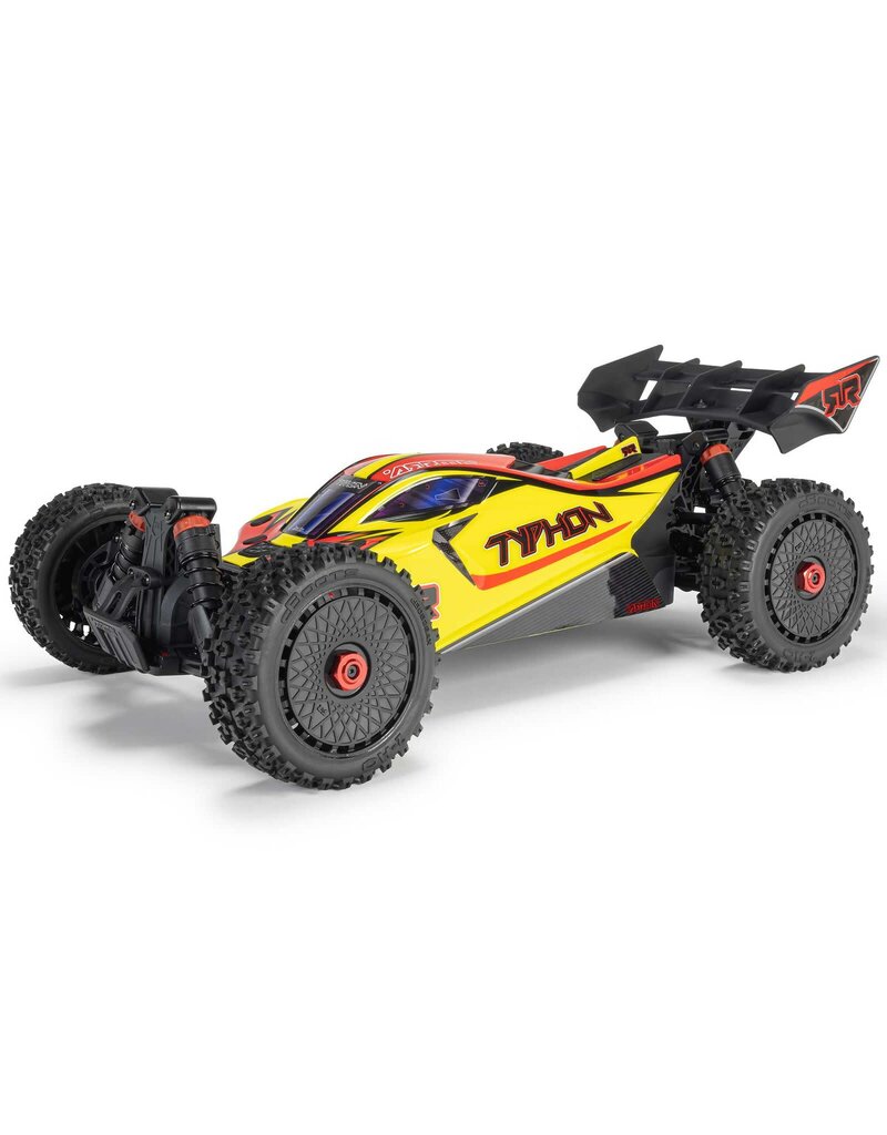ARRMA ARA4206V4T2 1/8 TYPHON 4X4 RTR BRUSHED BUGGY, YELLOW