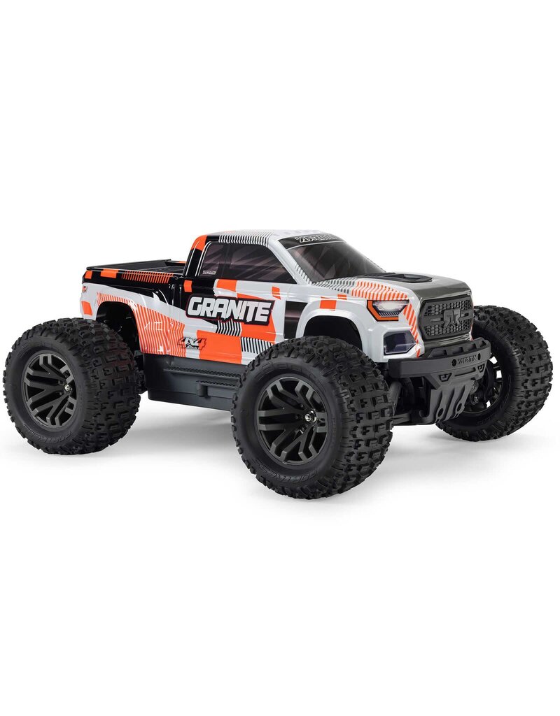 ARRMA ARA4202V4T3 1/10 GRANITE 4X4 RTR BRUSHED MONSTER TRUCK, ORANGE