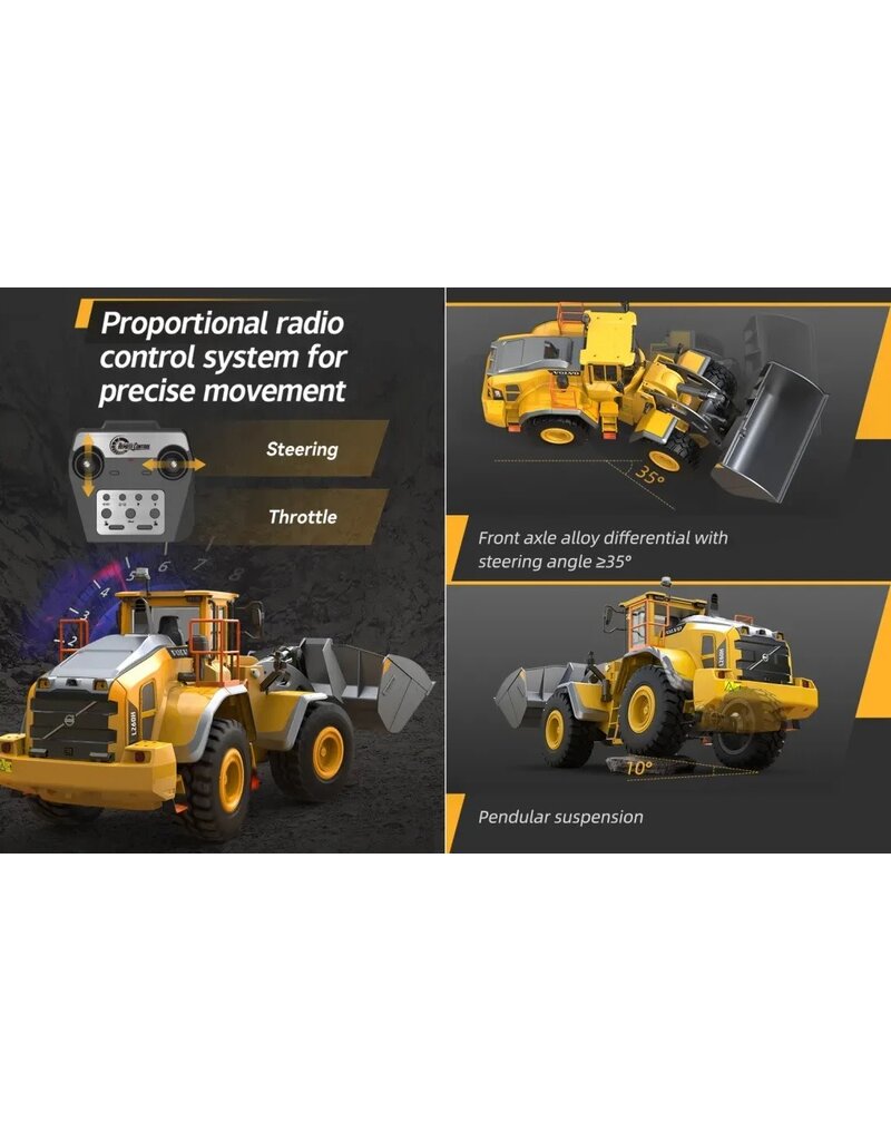 DOUBLE E DEEIMX592 1/16 VOLVO WHEEL LOADER PRO