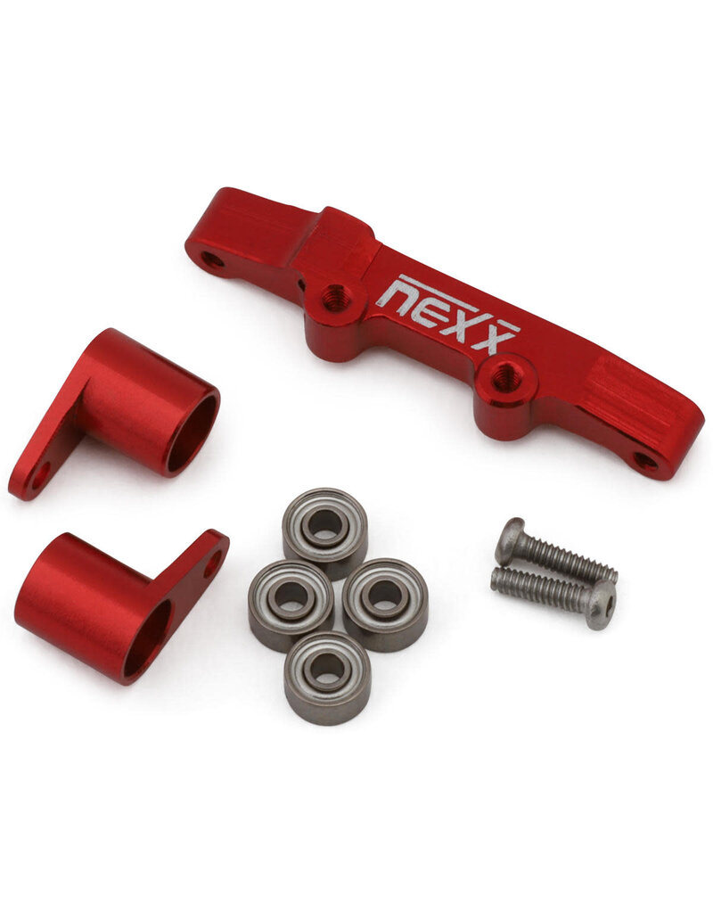 NEXX RACING NX-493-R LOSI® MICRO-B ALUMINUM STEERING RACK SET (RED)