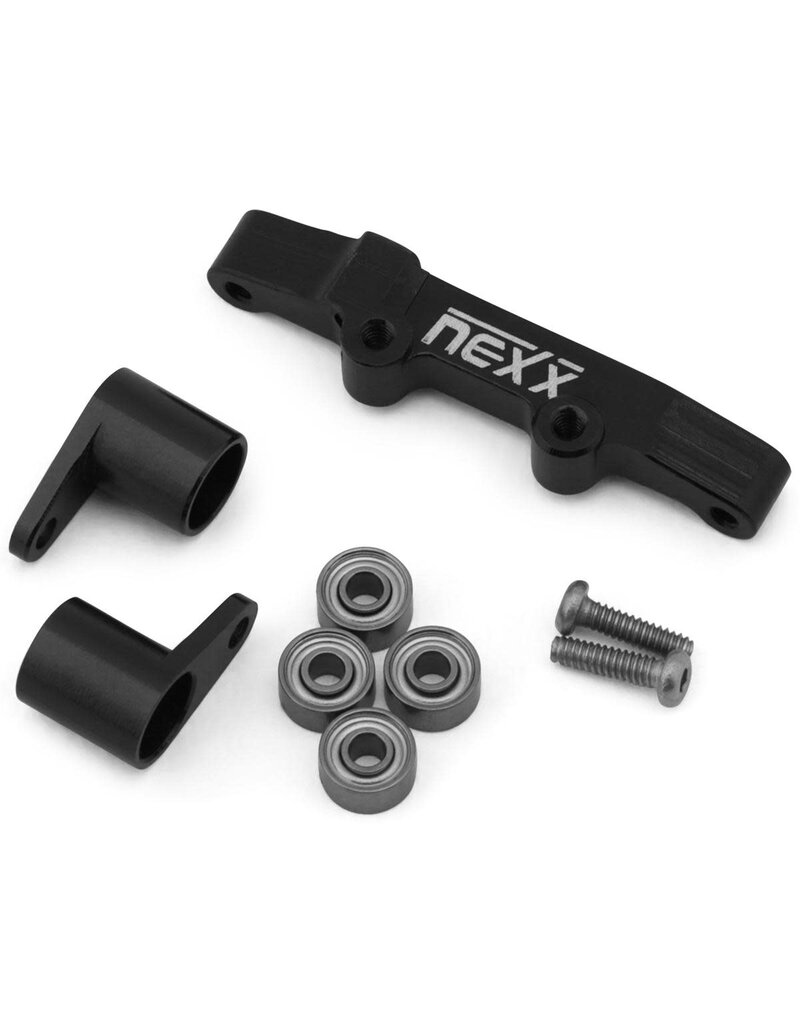 NEXX RACING NX-493-B LOSI® MICRO-B ALUMINUM STEERING RACK SET (BLACK)