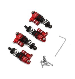 NEXX RACING NX-485-R LOSI® MICRO-B ALUMINUM OIL-FILLED THREADED RESERVOIR SHOCKS (RED) (4)