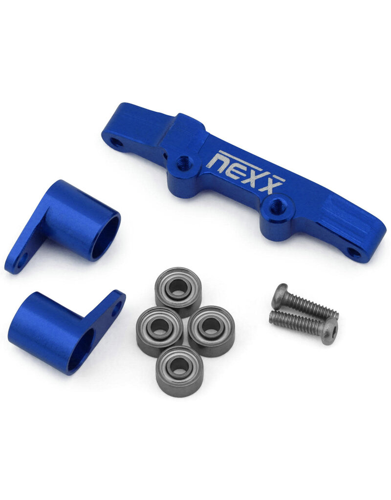 NEXX RACING NX-493-BL LOSI® MICRO-B ALUMINUM STEERING RACK SET (BLUE)