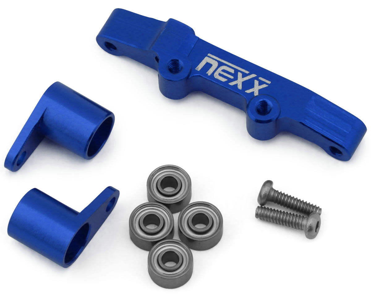 NX-493-BL LOSI® MICRO-B ALUMINUM STEERING RACK SET (BLUE)