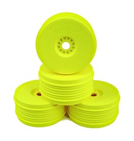 DE RACING DERPSB8Y YELLOW SPEEDLINE PLUS BUGGY WHEELS FOR 1/8 BUGGY (4PCS)