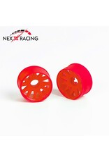 NEXX RACING NX-USA-EVO-R+1-R MINI-Z RWD "JUD" EVO REAR THREADED SIDE-WALL CARBON FIBER RIMS (1MM OFFSET) (RED) (2)