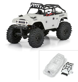PROLINE RACING PRO366300 1979 TOYOTA LAND CRUISER FJ40 BODY WITH TRAIL CAGE FOR AXIAL SCX24: CLEAR