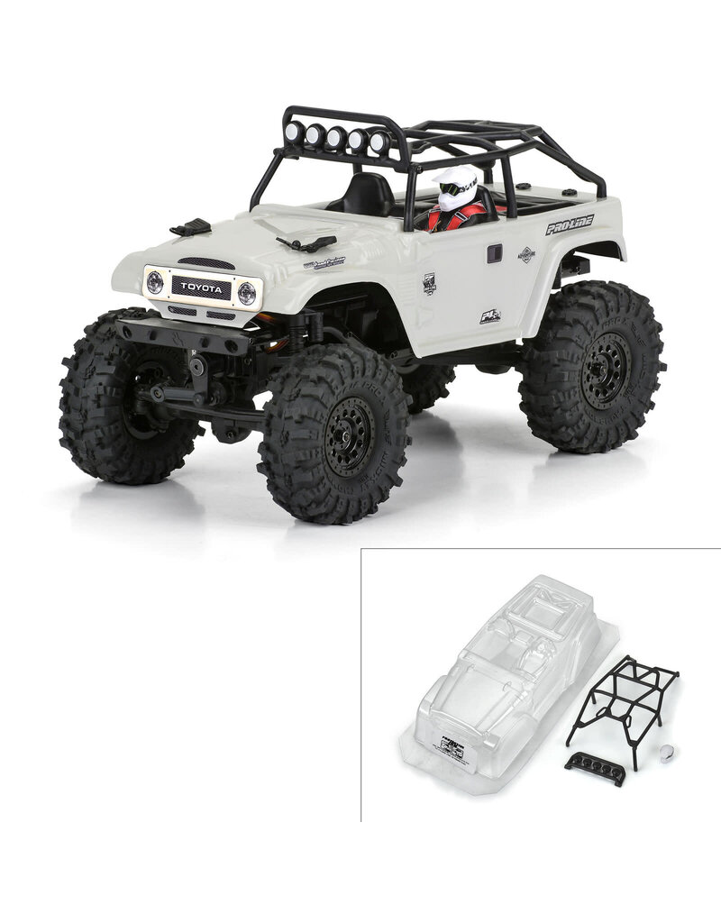 PROLINE RACING PRO366300 1979 TOYOTA LAND CRUISER FJ40 CLEAR BODY WITH TRAIL CAGE FOR AXIAL SCX24