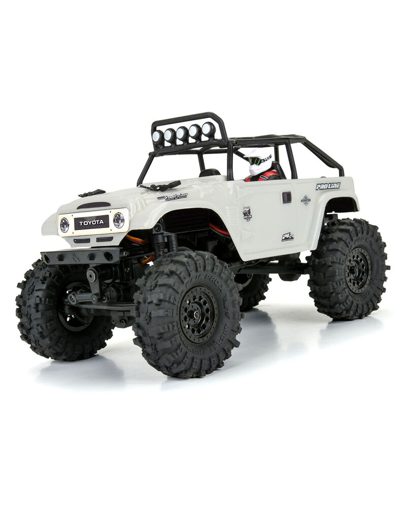 PROLINE RACING PRO366300 1979 TOYOTA LAND CRUISER FJ40 CLEAR BODY WITH TRAIL CAGE FOR AXIAL SCX24
