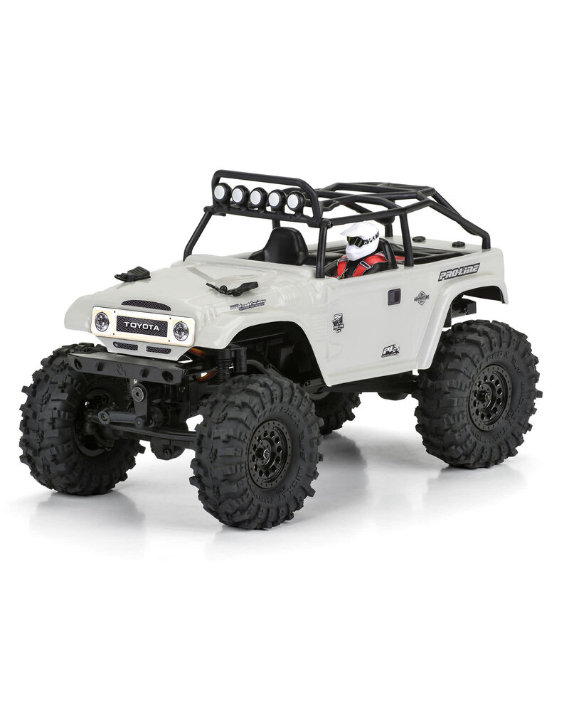 PROLINE RACING PRO366300 1979 TOYOTA LAND CRUISER FJ40 CLEAR BODY WITH TRAIL CAGE FOR AXIAL SCX24