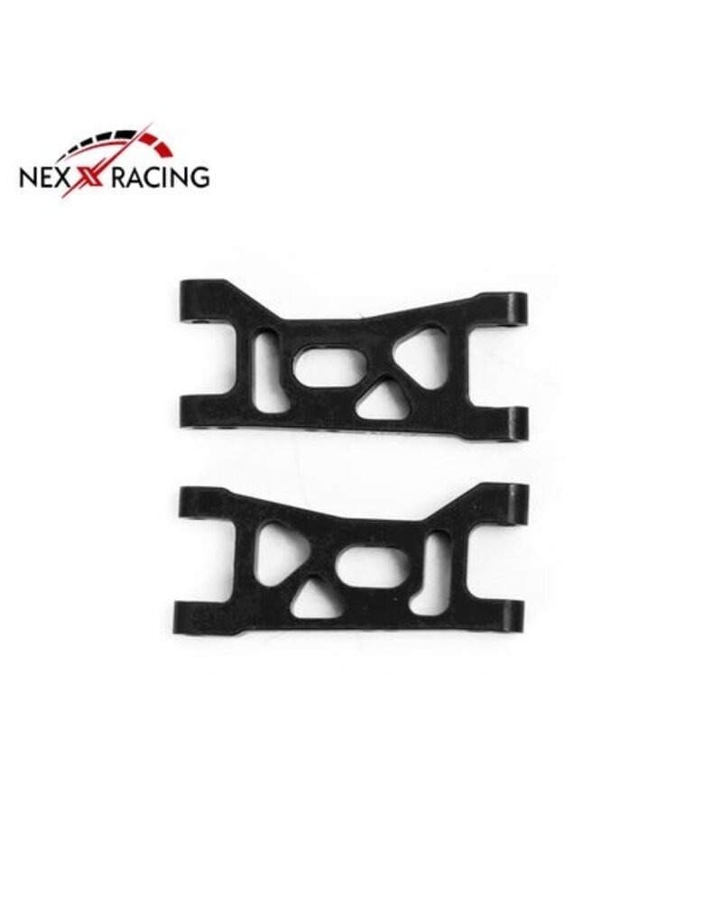 NEXX RACING NX-460-B LOSI™ MICRO-B ALUMINUM FRONT SUSPENSION ARMS (BLACK) (2)