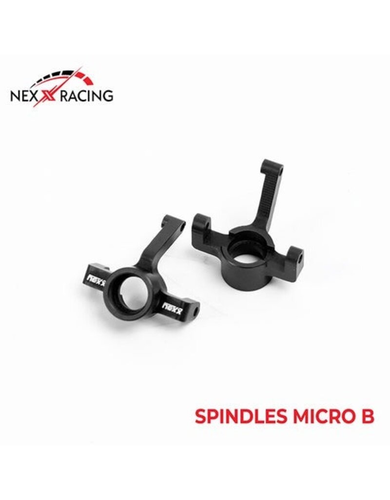 NEXX RACING NX-459-B LOSI™ MICRO-B ALUMINUM SPINDLES (BLACK) (2)