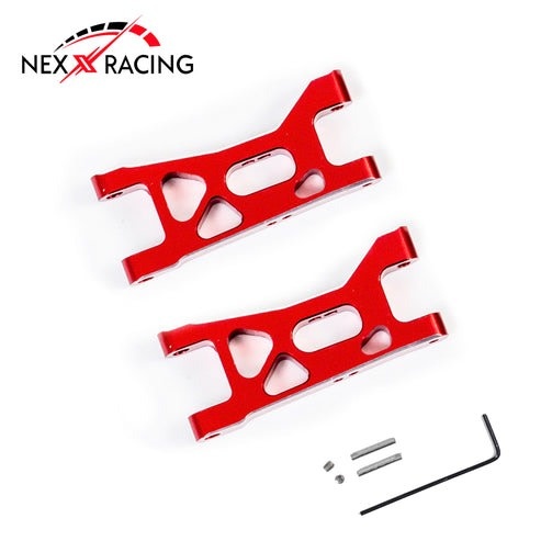 NX-460-R LOSI™ MICRO-B ALUMINUM FRONT SUSPENSION ARMS (RED) (2)
