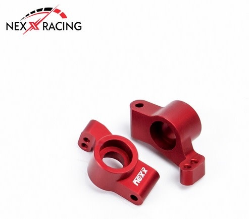 NX-458-R LOSI™ MICRO-B ALUMINUM REAR HUBS (RED) (2)