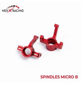 NEXX RACING NX-459-R LOSI™ MICRO-B ALUMINUM SPINDLES (RED) (2)