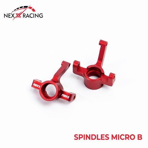 NX-459-R LOSI™ MICRO-B ALUMINUM SPINDLES (RED) (2)