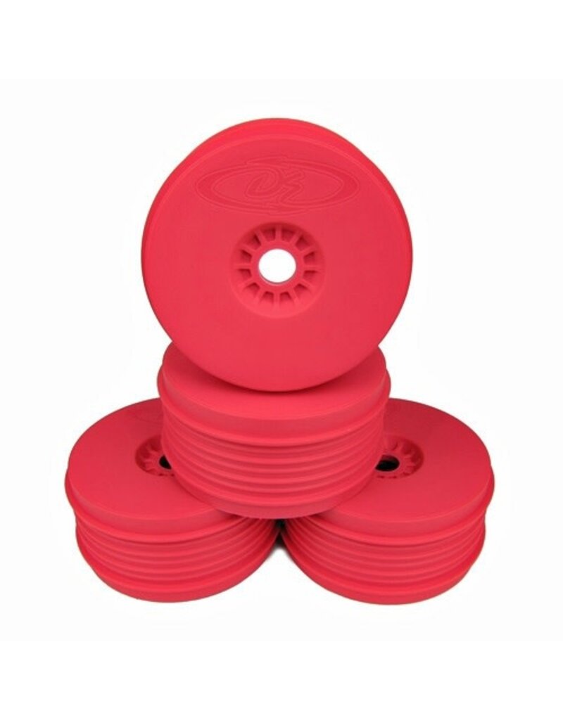 DE RACING DER-PSB-8P 1/8 SPEEDLINE PLUS BUGGY WHEELS: PINK