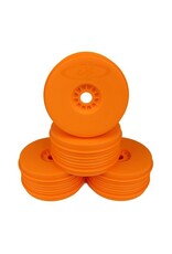 DE RACING DER-PSB-8O 1/8 SPEEDLINE PLUS BUGGY WHEELS: ORANGE