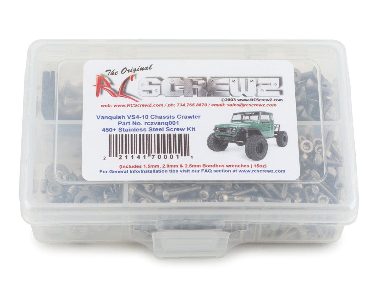 RCZVANQ001 VANQUISH VS4-10 CRAWLER STAINLESS STEEL SCREW KIT