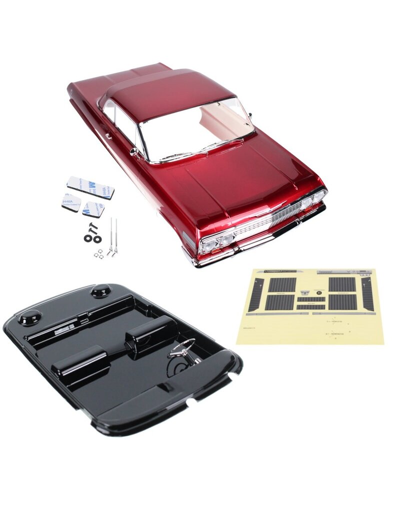 REDCAT RACING RER37344 '63 IMPALA PREPAINTED BODY: RED