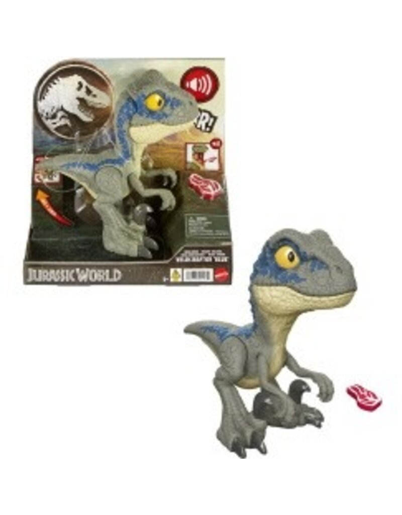 JURASSIC WORLD MTL HVB43/HVB44 JURASSIC WORLD MEGA ROAR VELOCIRAPTOR BLUE