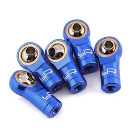 YEAH RACING YEA-YA-0572DB 3MM ALUMINUM THREADED ROD ENDS BLUE (REVERSED THREAD)