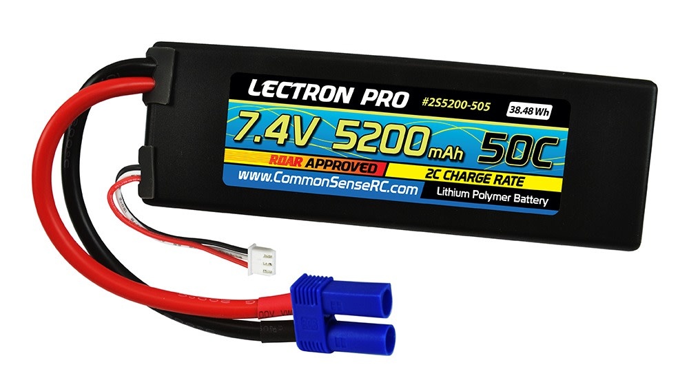 2S5200-505 7.4v 5200mah 50C LiPo w/EC5 Connector
