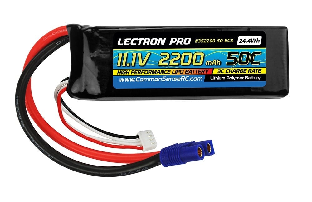 LECTRON PRO 3S 11.1V LIPO 2200MAH 50C: EC3