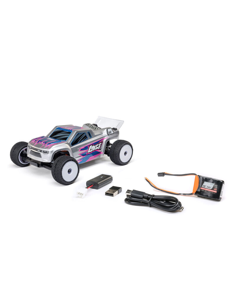 LOSI LOS-1392T2 MICRO-T 1/28 2WD SILVER RTR
