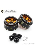 TREAL TRLX0042U4XIF TYPE B 1.0" 5-SPOKE BEADLOCK WHEELS (BLACK/ORANGE) (22.4G) (4)