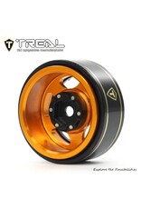 TREAL TRLX0042U4XIF TYPE B 1.0" 5-SPOKE BEADLOCK WHEELS (BLACK/ORANGE) (22.4G) (4)