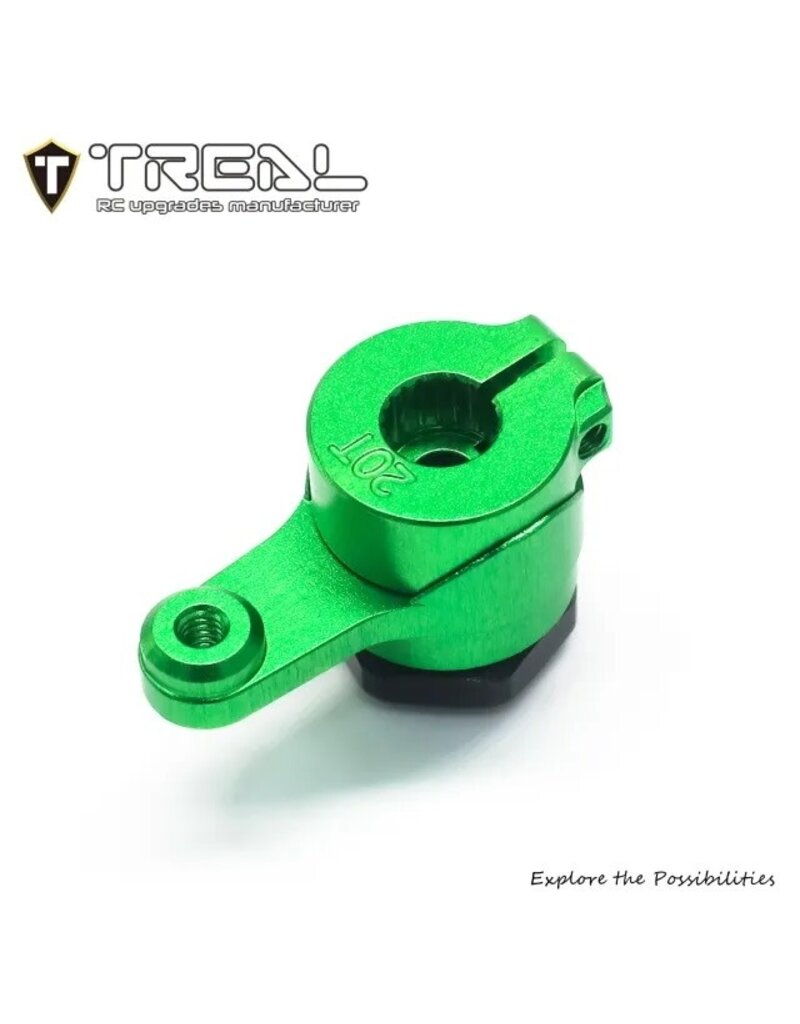TREAL TRLX0049QJF7B LOSI MINI LMT 7075 ALUMINUM SERVO SAVER SET 20T: GREEN