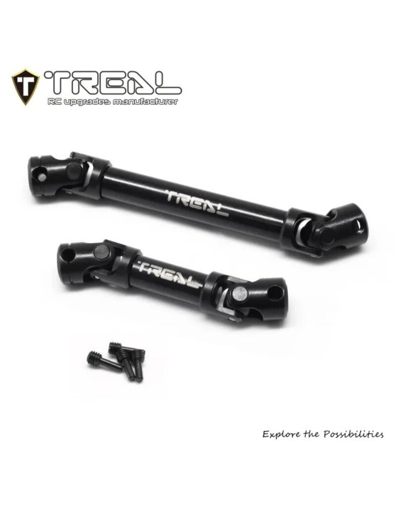 TREAL TRLX004FB8UTJ HD STEEL CENTER SLIDER DRIVESHAFTS SET FOR TRAXXAS TRX-4MT (2)