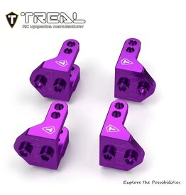 TREAL TRLX004318L7H ALUMINUM LOWER SHOCK & LINKS MOUNTS FOR LOSI MINI LMT: PURPLE (4)